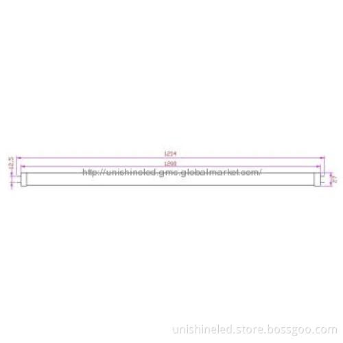 2012 hot sale 1200mm Clear Cover 18W T8 LED Tube Light